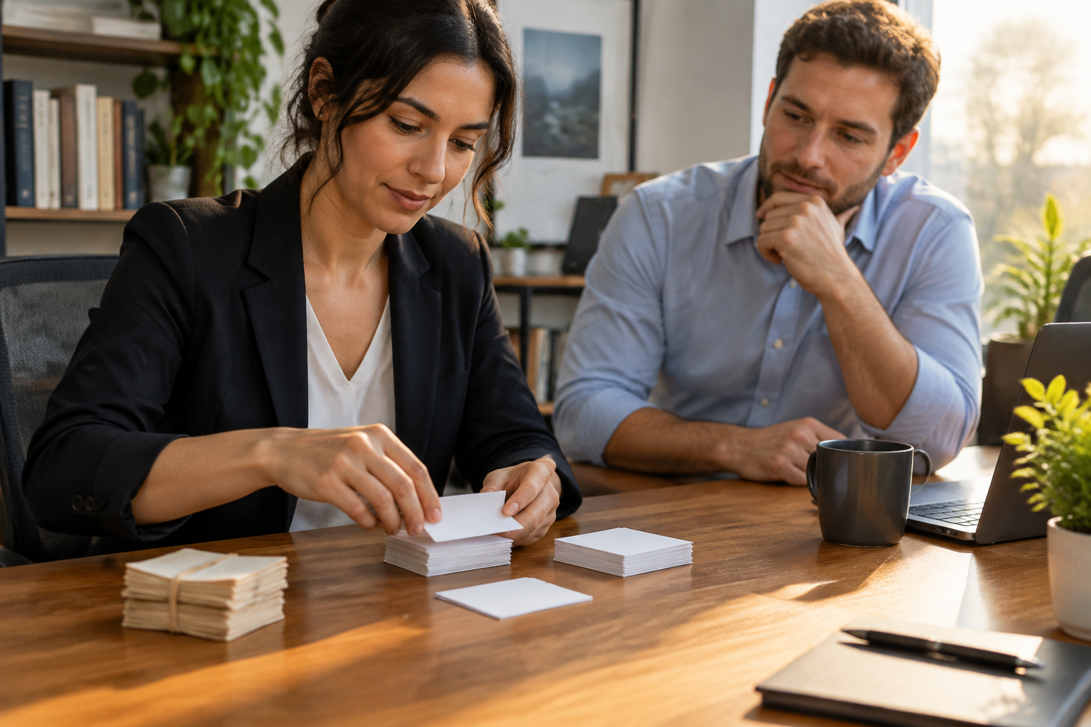 Sales professional replacing an old prospect selection with a newly defined audience.